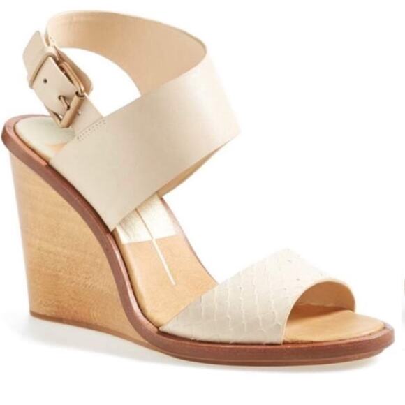 Dolce Vita tan wedge sandals leather size 7 - Picture 1 of 10